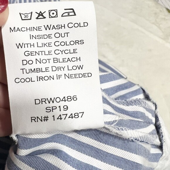 Draper James Blue and White Striped Dress - Picture 12 of 15